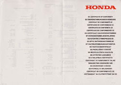 Fahrzeugbrief zur Honda CBR1000RR ABS 2012