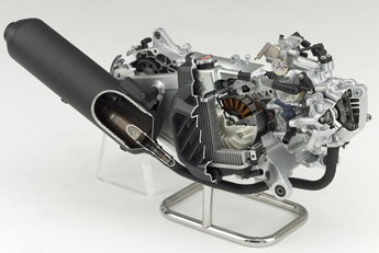 Neu entwickelter eSP-Motor mit seitlichem Khler
