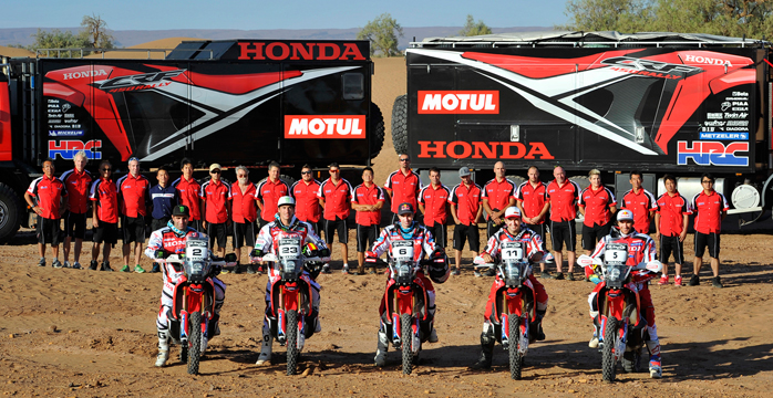 Honda ist bereit fr die Rallye Dakar 2014