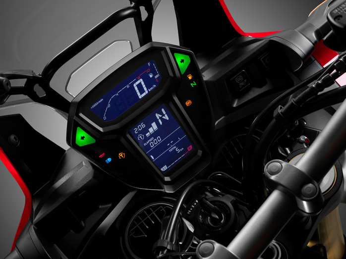 Das Dashboard derHonda CRF1000L Africa Twin