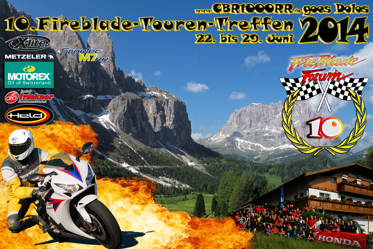 10.FTT - FirebladeTourenTreffen 2014 vom 22. bis 29.06.2014