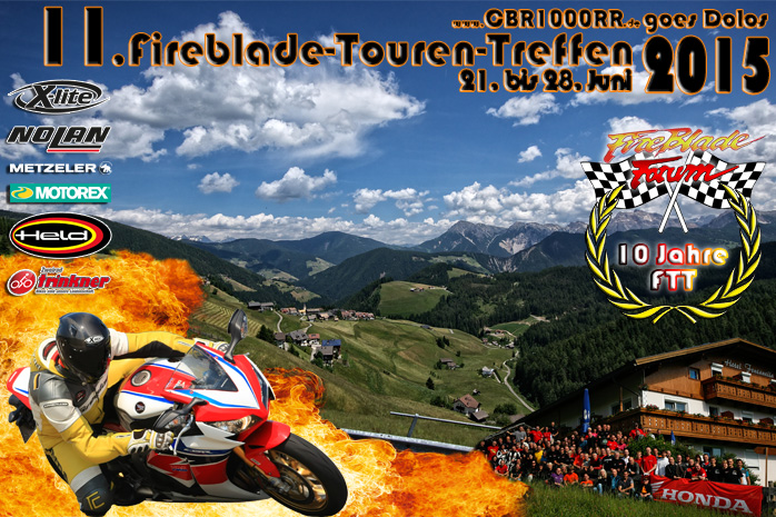 Anmeldestart zum 11.Fireblade-Touren-Treffen 2015