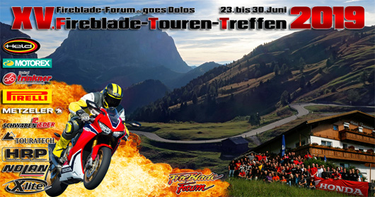 Anmeldung zum 15.Fireblade-Touren-Treffen 2019